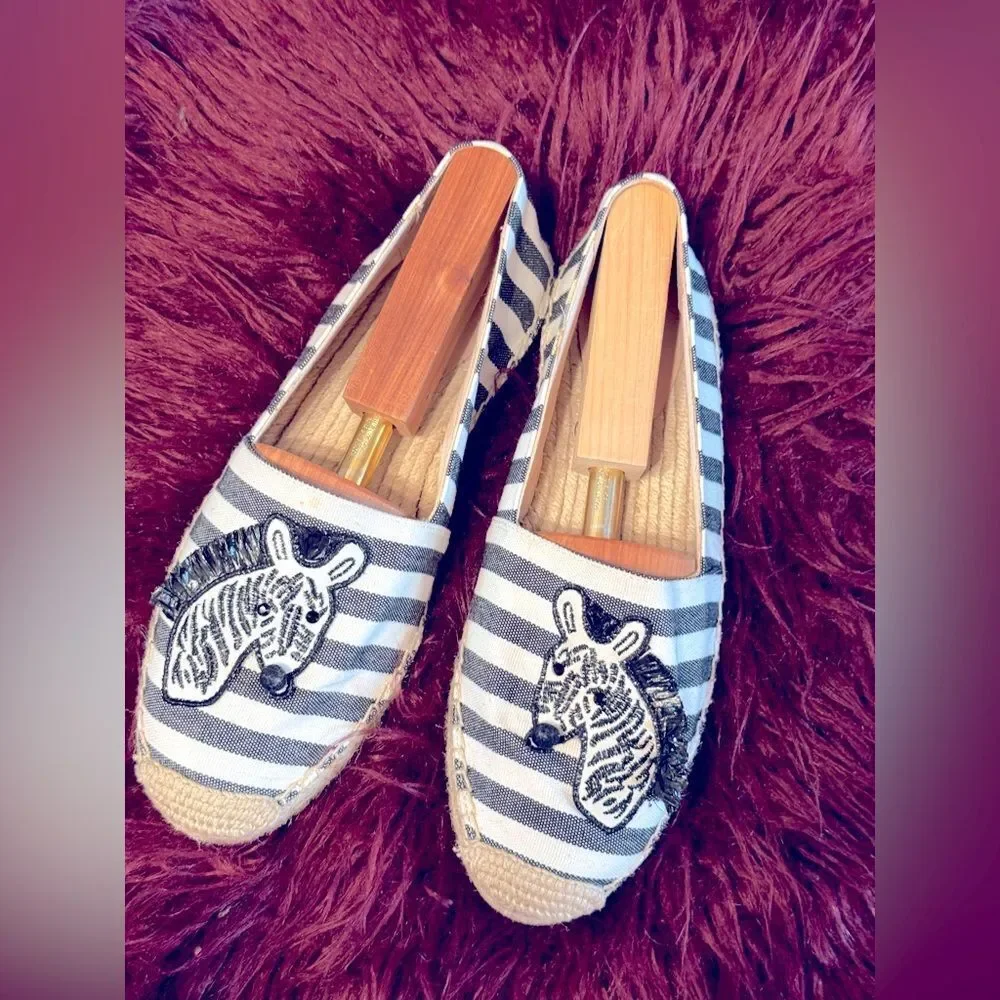 Kate Spade Striped Zebra Espadrilles Sz‎ 9B